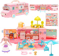 Doll House Playset for Girls Portable Camper Dollhouse - Foldable