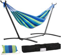 FDW Double Hammock Stand Portable Steel 9-ft - Compact, Heavy Duty
