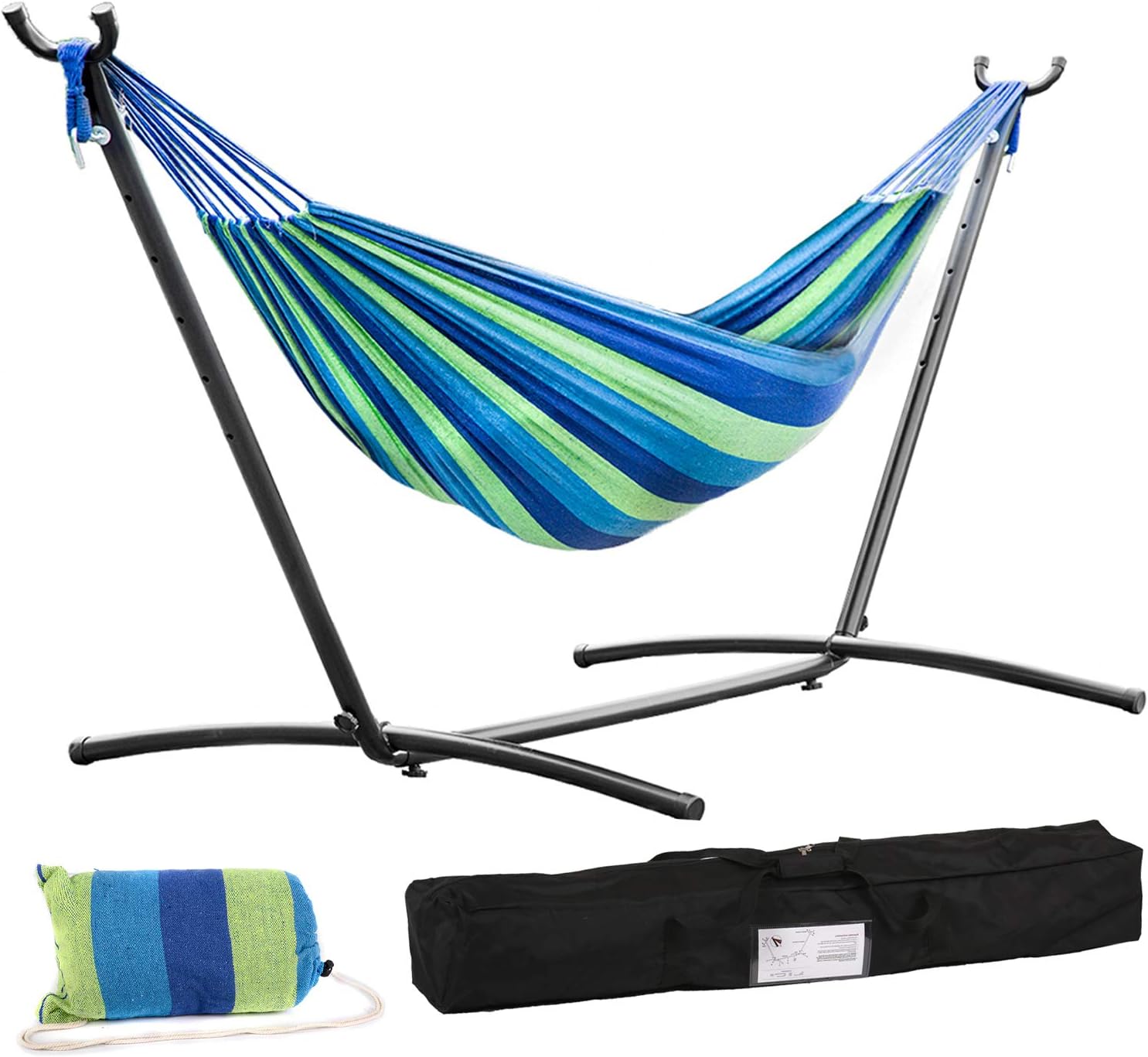 FDW Double Hammock Stand for Indoor and Outdoor Relaxation