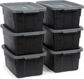 Rubbermaid 6-Pack Heavy Duty 3 GAL Storage Totes - Stackable Durable