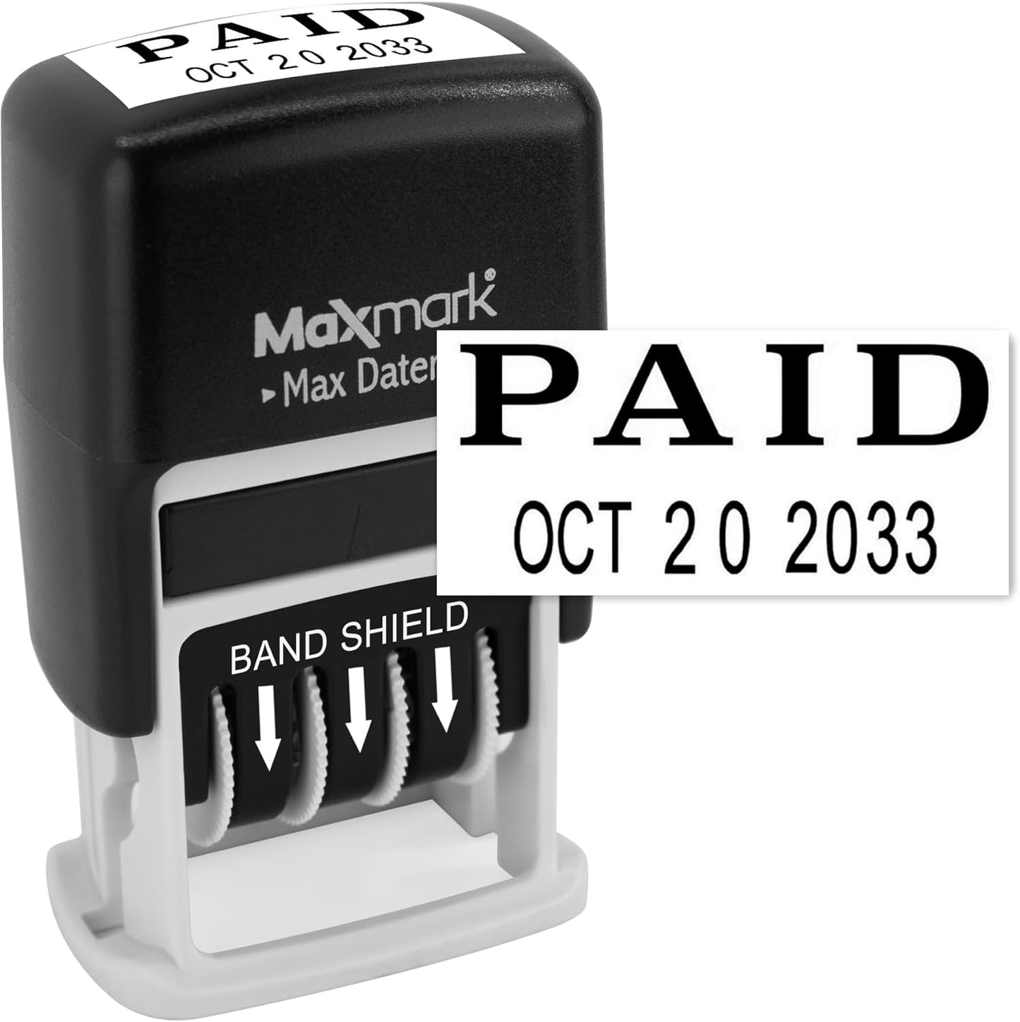MaxMark Self-Inking Date Stamp - Efficiently Mark Paid Dates