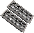 4x12 in Floor Vents 2 Pack Adjustable Airflow Floor Register - Satin