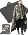 Hooded Stadium Blanket Camouflage Waterproof Windproof - Wearable