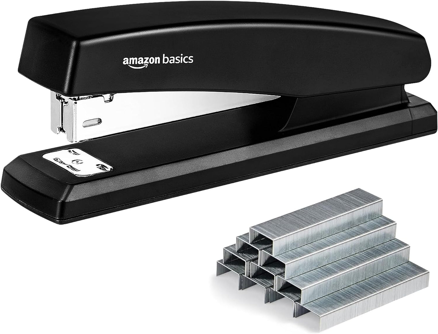 Basics Stapler - 25 Sheet Capacity, Non-Slip for Effortless Stapling