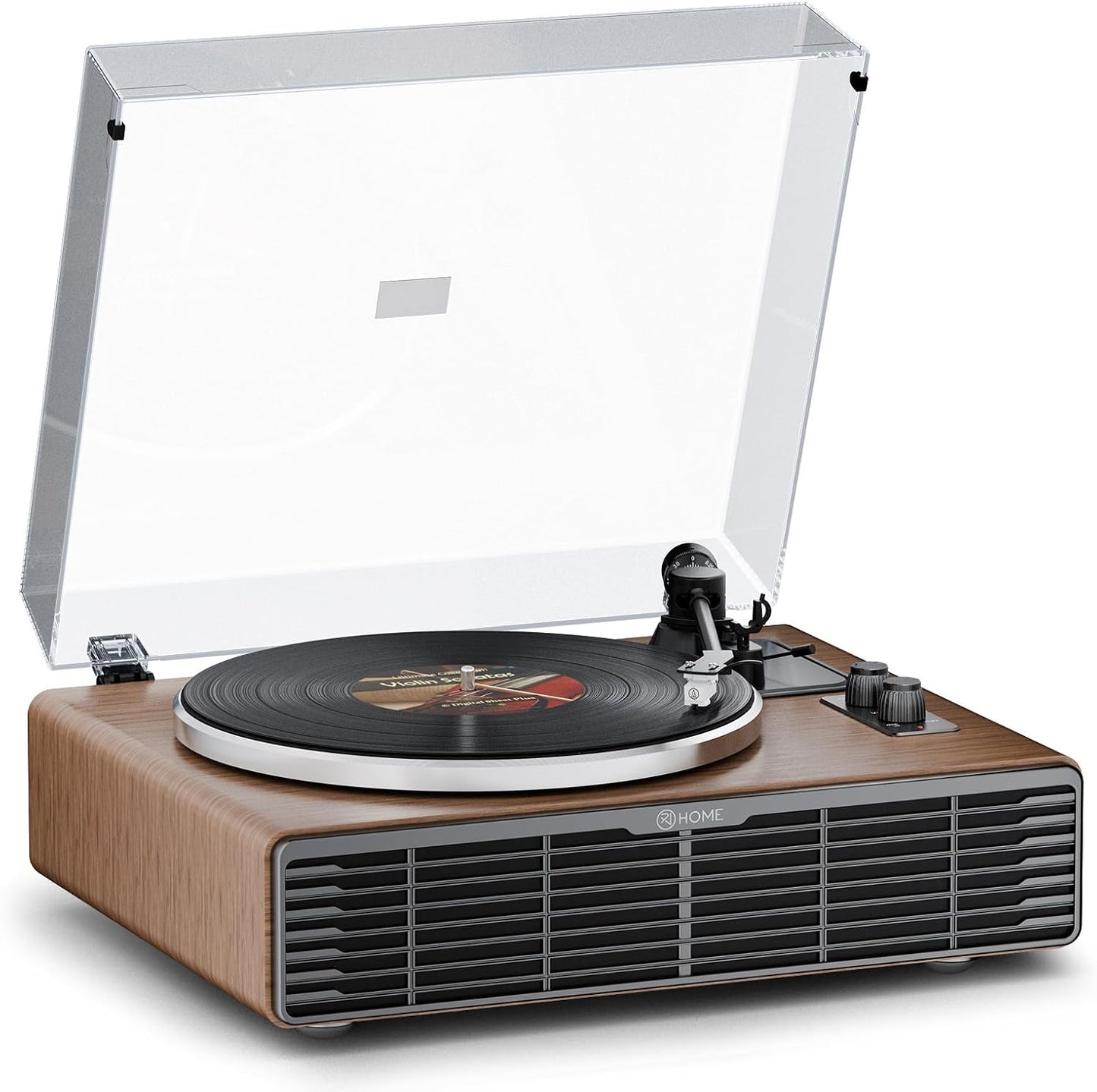 Vinyl Record Player with Bluetooth and Built-in Speakers for Sound