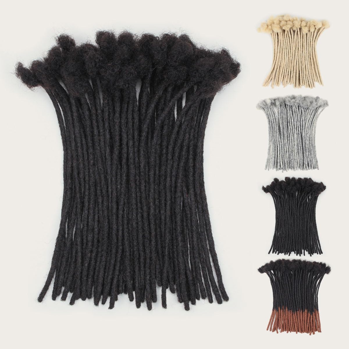 10 Inch 40 Strands Loc Extensions Human Hair for Stylish Dreads