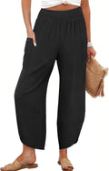 Wide Leg Palazzo Capri Pants - Lightweight Summer Comfort