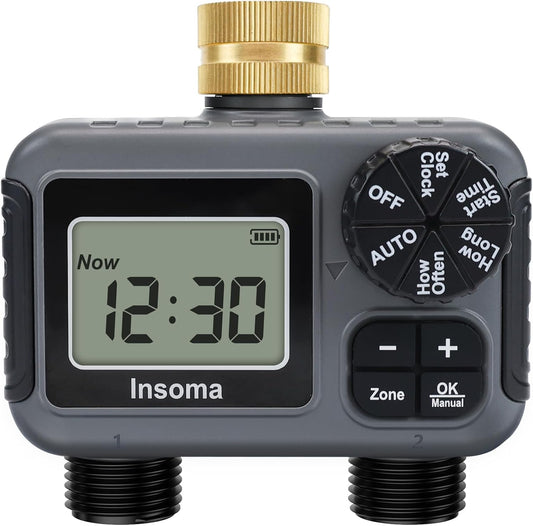 Insoma 2-Zone Hose Timer for Efficient Garden Irrigation Control