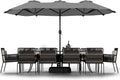 16FT Large Patio Umbrella Double-Sided Rectangular - Extra Shade