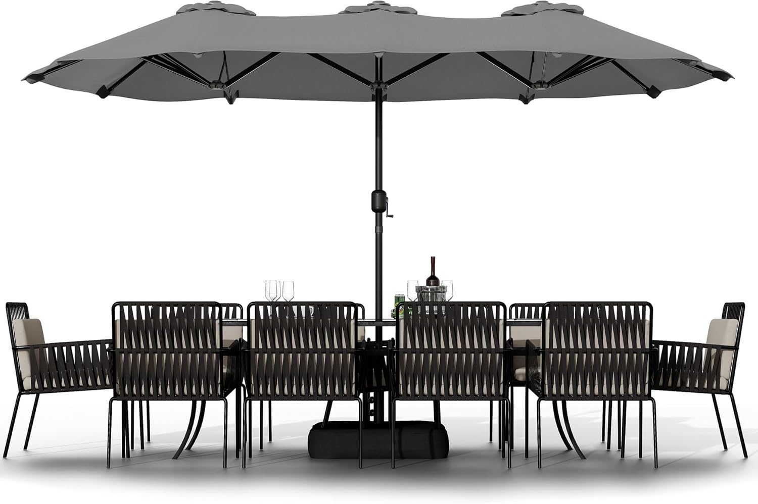 Shintenchi 16FT Large Patio Umbrella for Outdoor Spaces