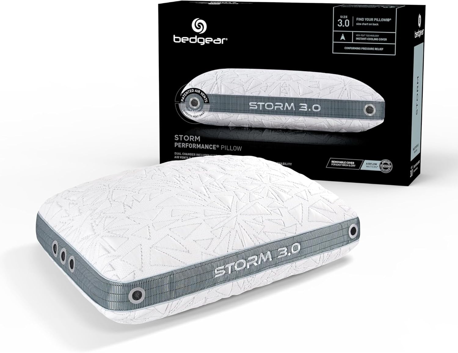 Bedgear Storm Performance Pillow 3.0 - Ultimate Cooling Comfort