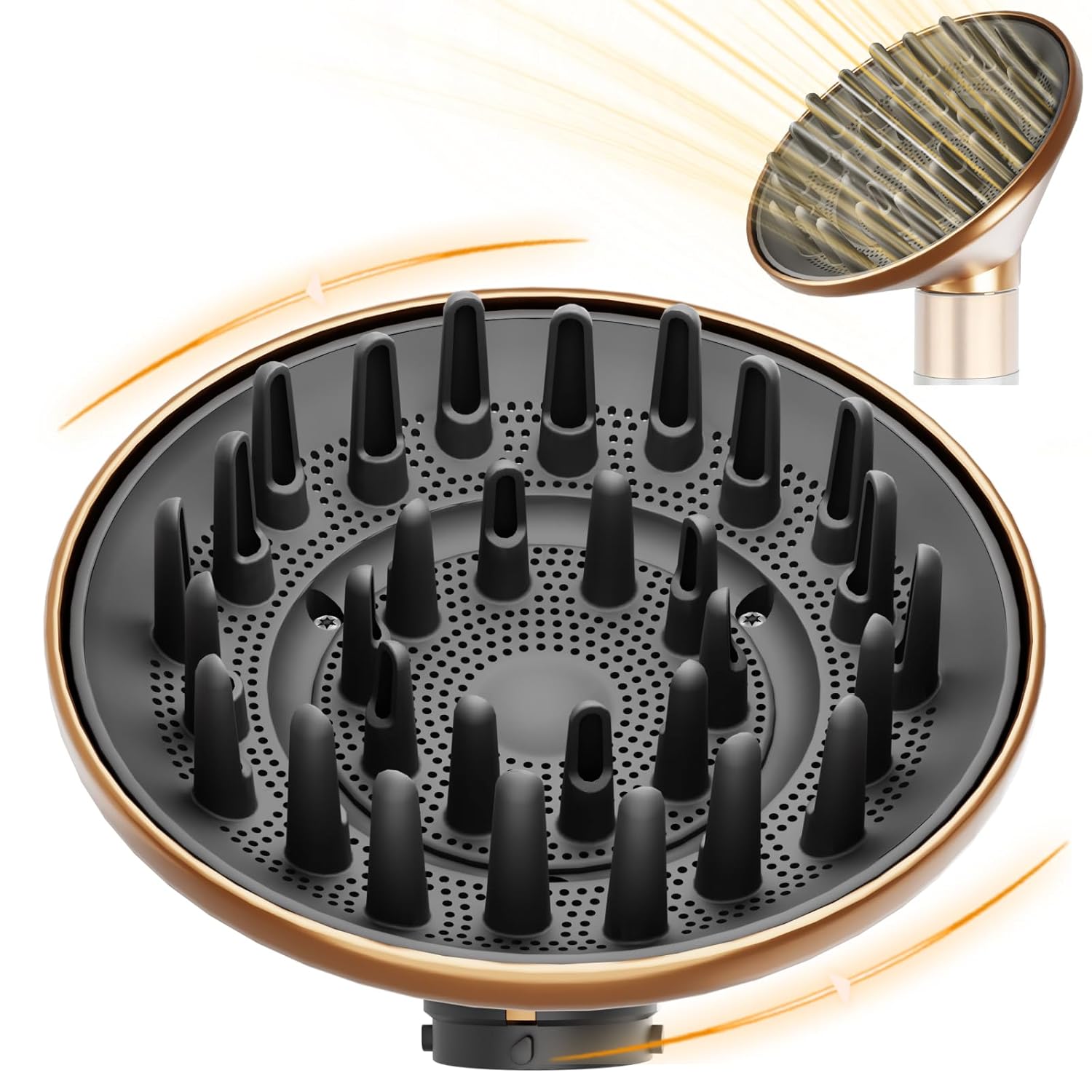 6-Inch Gold Hair Diffuser for Dyson Airwrap
