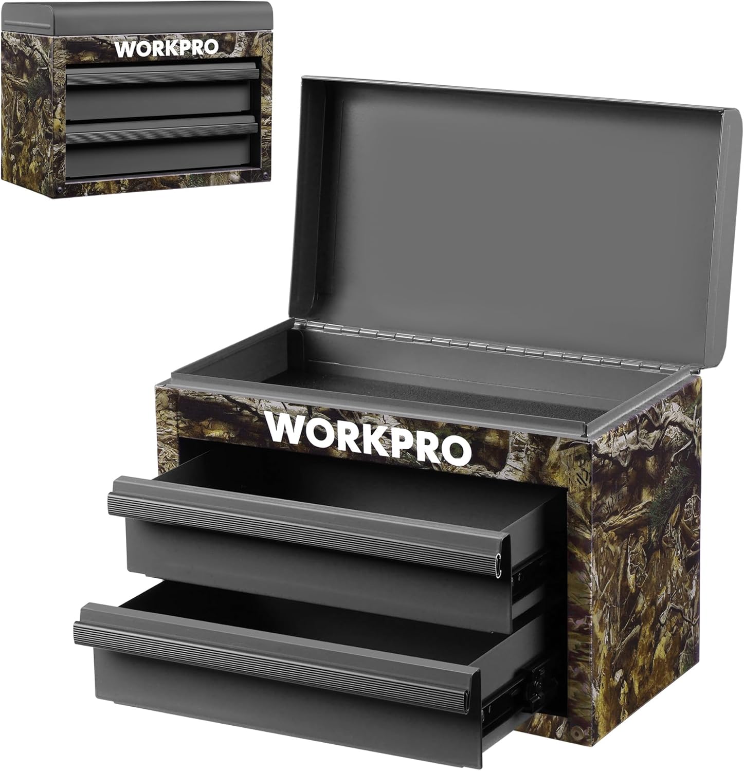 WORKPRO Metal Mini Tool Box for Organized Multi-Purpose Storage