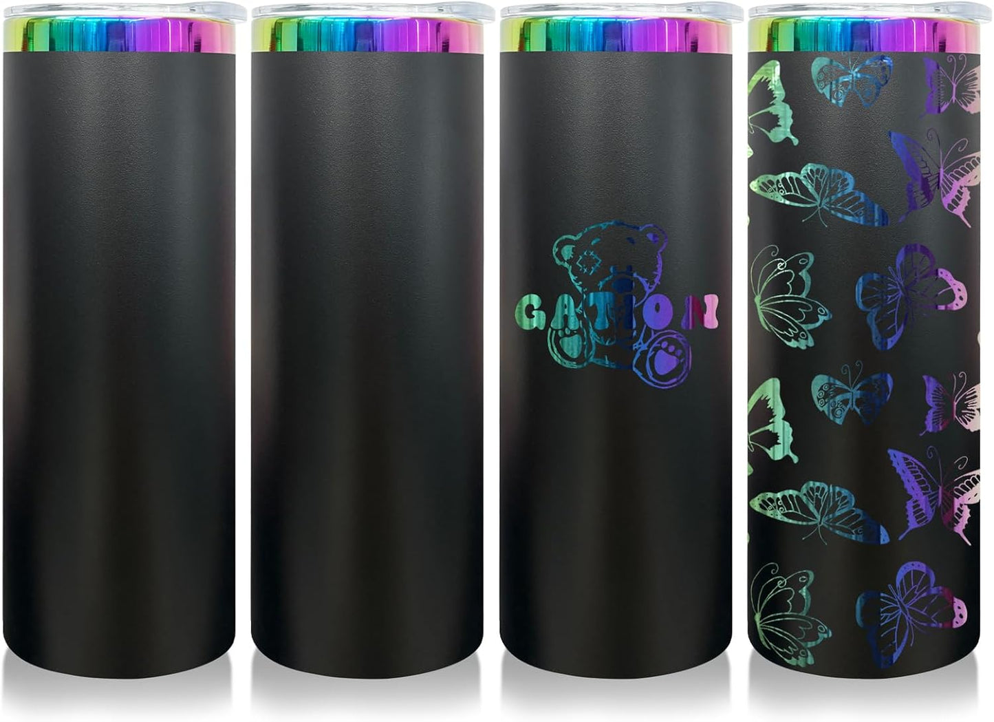 20 oz Skinny Tumblers for Hot and Cold Drinks - 4 Pack