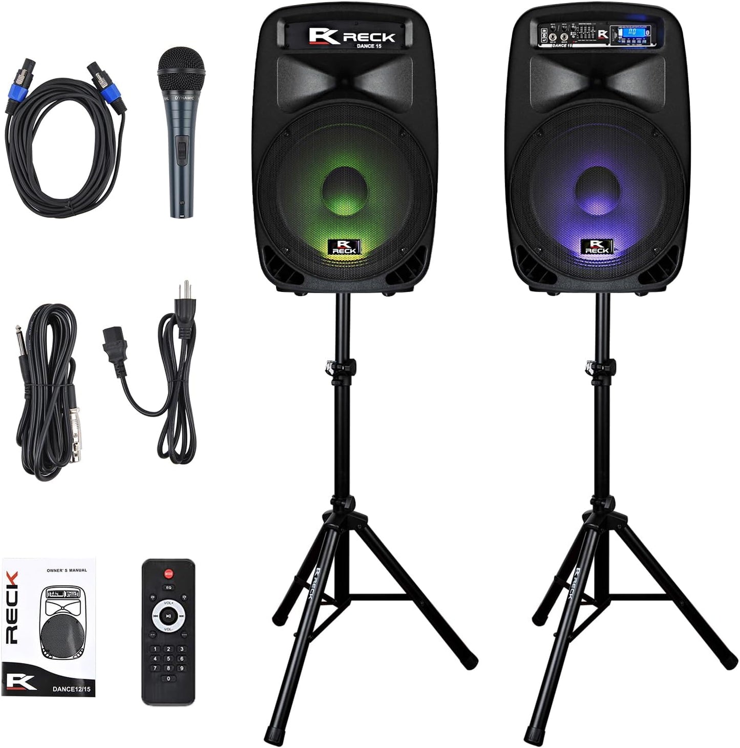 Proreck Dance 15 Portable 15-Inch 2000 Watt PA Speaker System