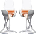 Stemmed Wine Glass Chiller with Refreezable Chill Cradle - Keeps Wine