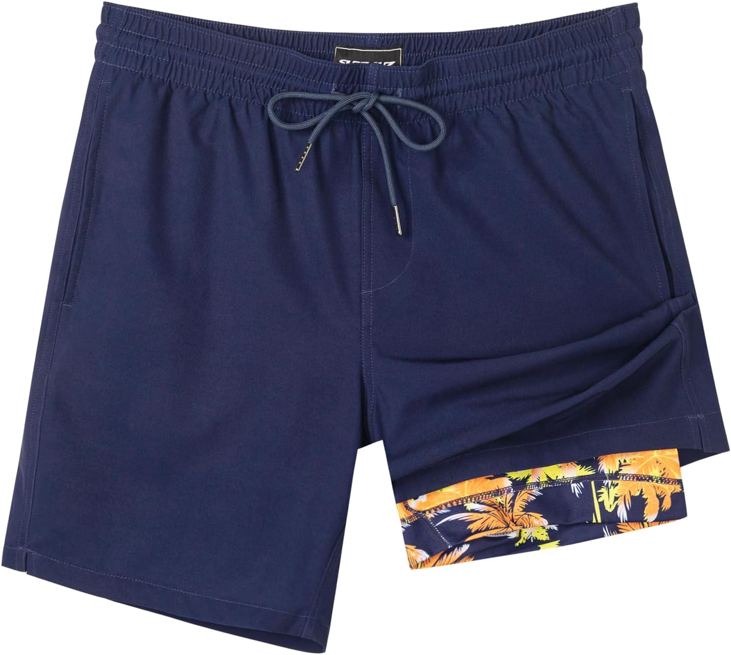 SURF CUZ Mens Swim Trunks with Compression Liner for Comfort