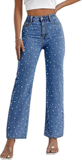 Kedera Pearl High Waisted Wide Leg Jeans - Casual Baggy Fit