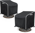 Swivel Lounge Chair Covers 2 Pack 30W x 34D x 38.5H in Black