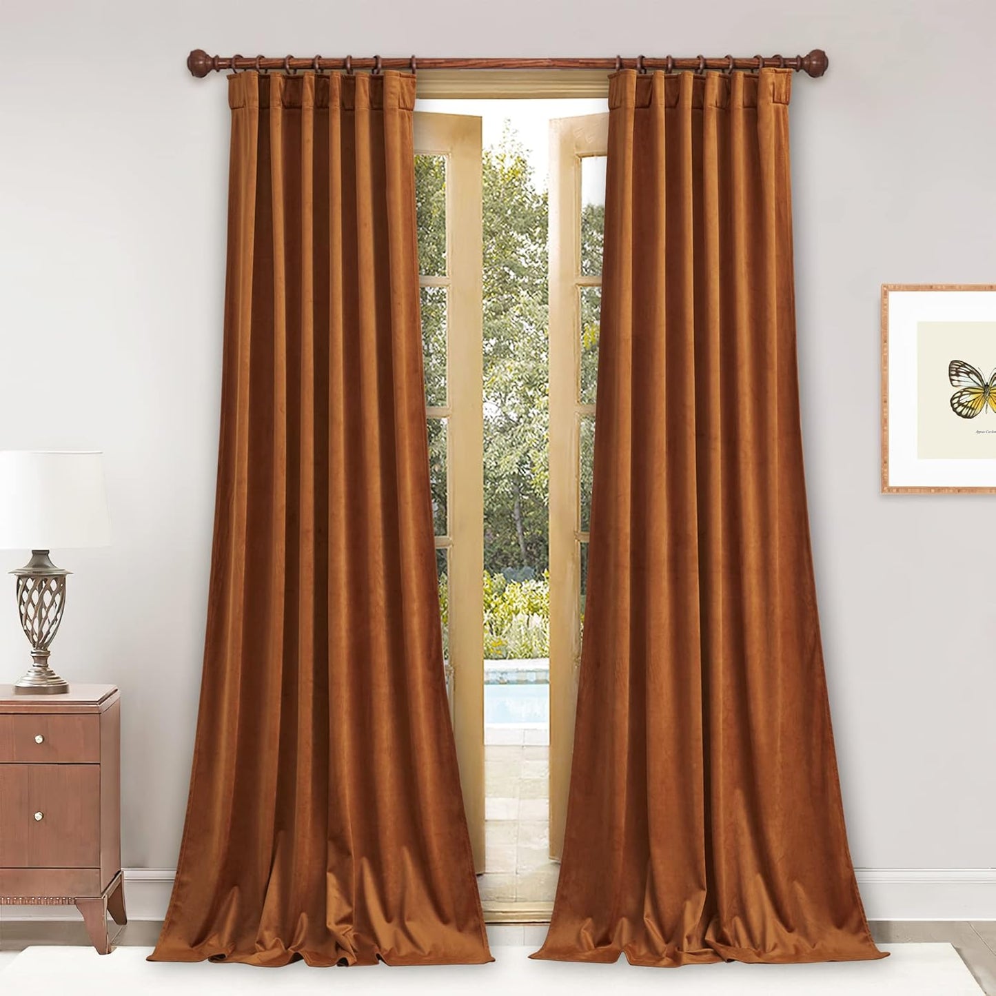StangH Velvet Curtains 108 inches Long for Living Room Decor
