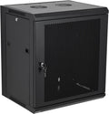 12U Wall Mount Server Cabinet Network Rack Vented Enclosure - Secure