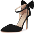 Carcuume Women's Closed Toe Bow Stiletto Heels - Elegant 4in Pumps you