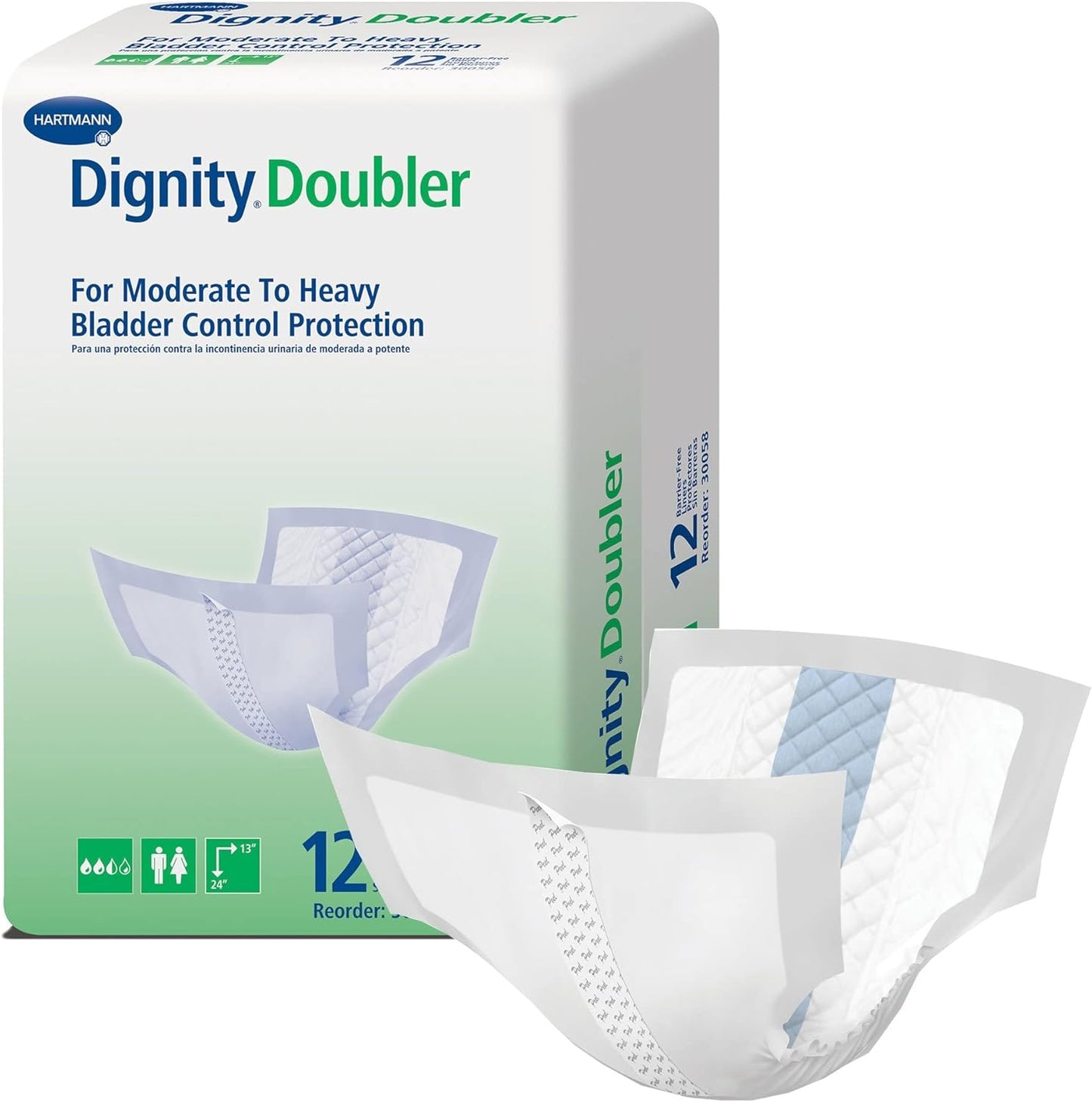 Dignity Doubler Bladder Pads - Maximum Absorbency, 12 Ct