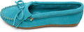 Minnetonka Women's Kilty Suede Hardsole Moccasin (Style 5P96)