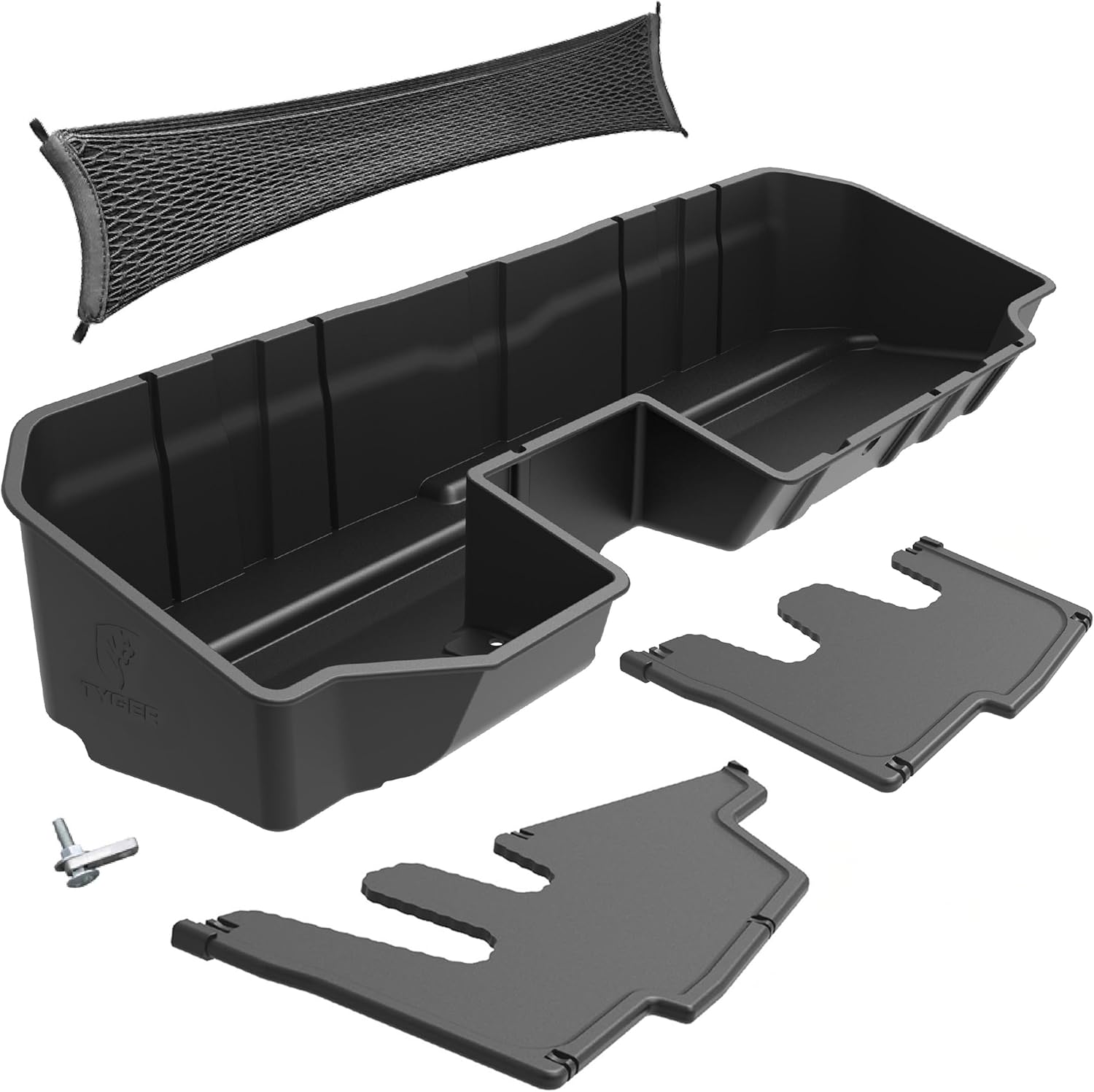 Tyger Auto Rear Under Seat Storage Box for Chevy Silverado 1500