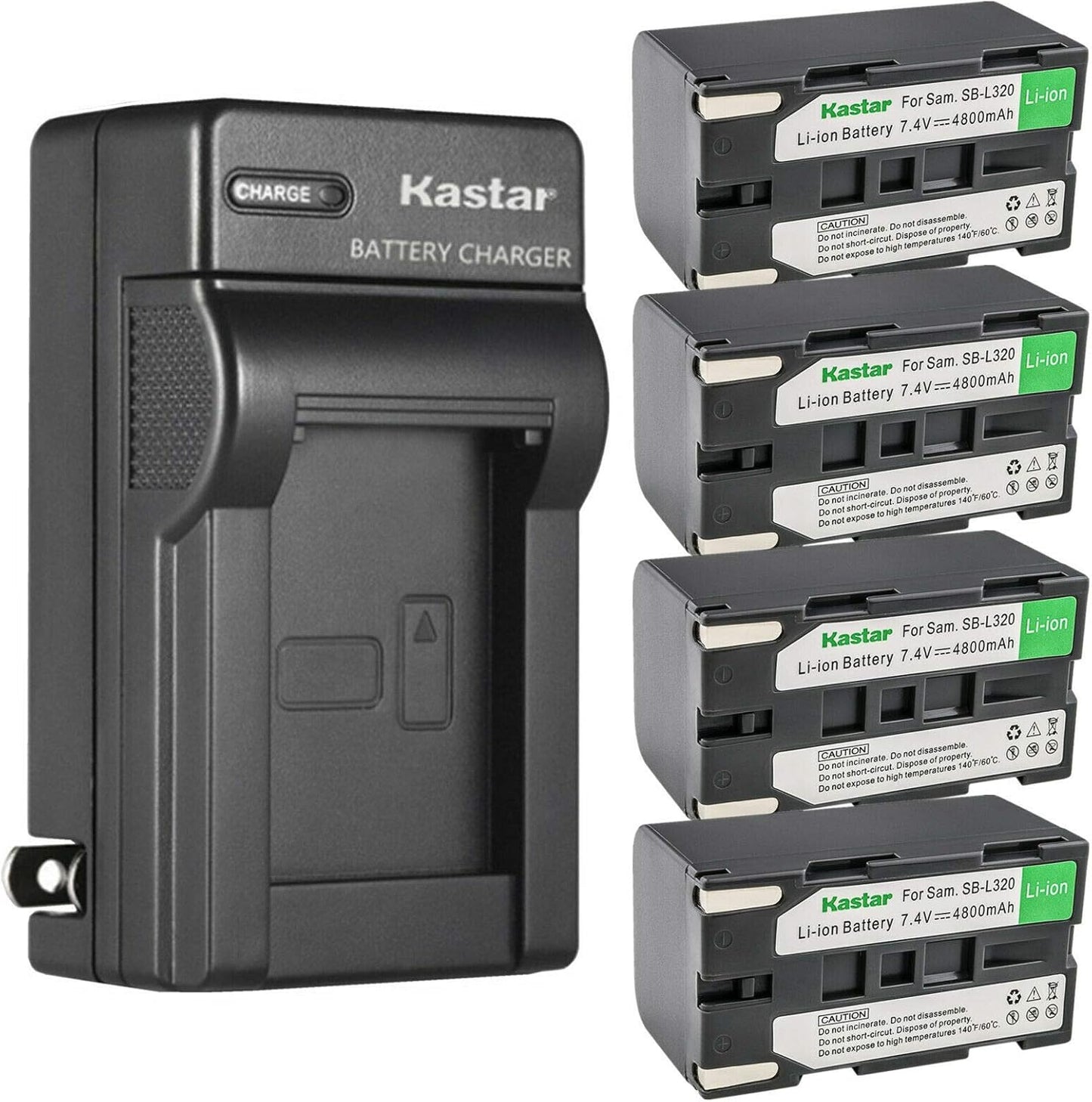 Kastar 4-Pack SB-L320 Battery and Charger for Mamiya Leaf Cameras