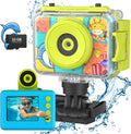Kids Digital Camera Waterproof 1080P Kids Underwater Selfie Camera