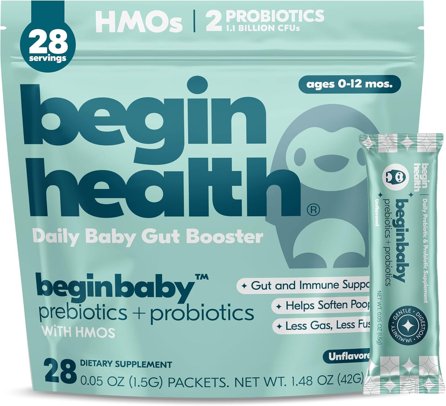 BeginBaby Prebiotics and Probiotics for Infants 0-12 Months