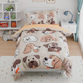 Dog Kids Bedding Set for Girls Boys Full Size 4-Piece Comforter Set