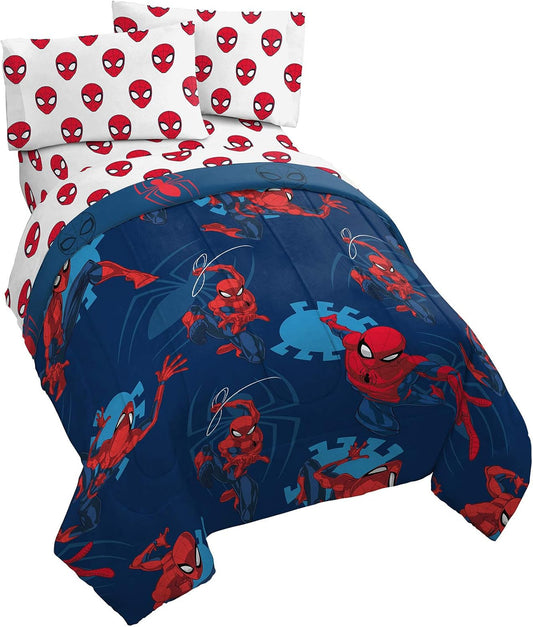 Marvel Spiderman Spidey Daze Full Bed Set for Kids Rooms