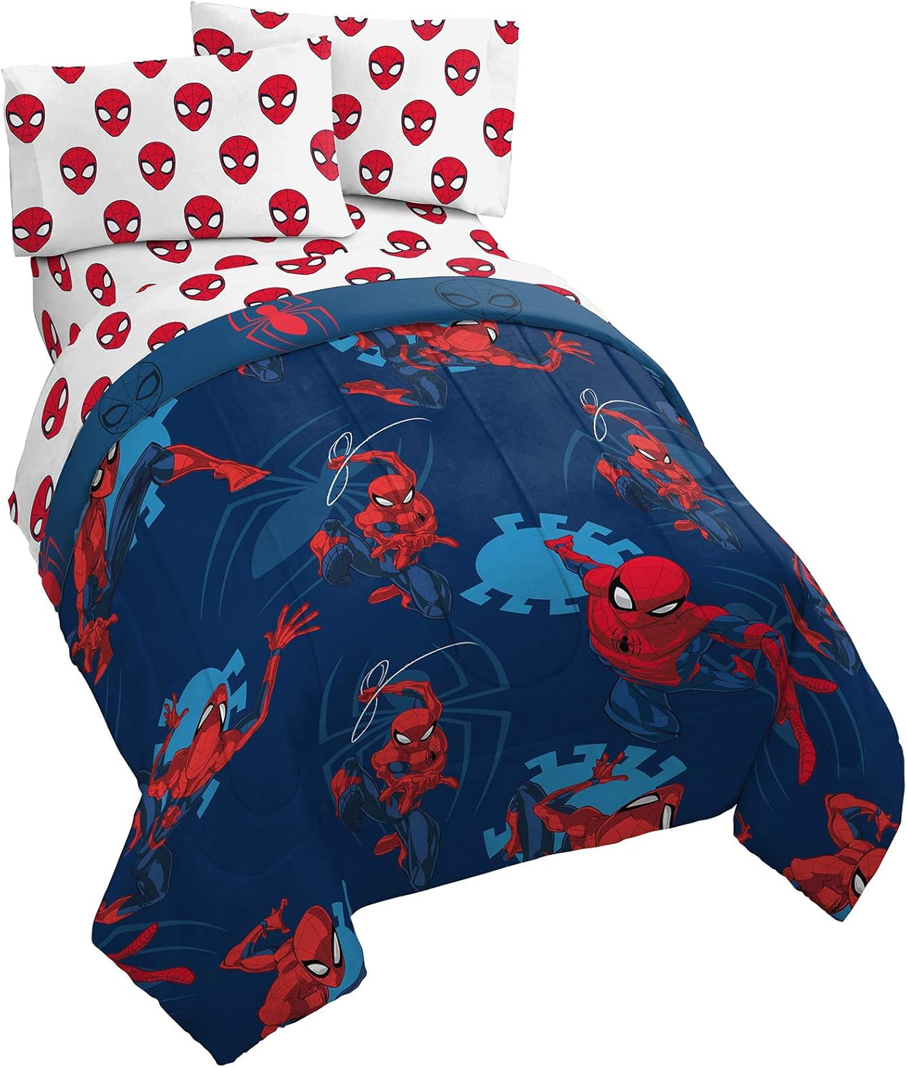 Marvel Spiderman Spidey Daze Twin Bed Set for Kids Room