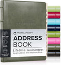 Large Address Book with Alphabetical Tabs - 480 Records, Hardcover