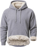 Men's Sherpa Hoodie Pullover Heavyweight Thermal Fleece Lined