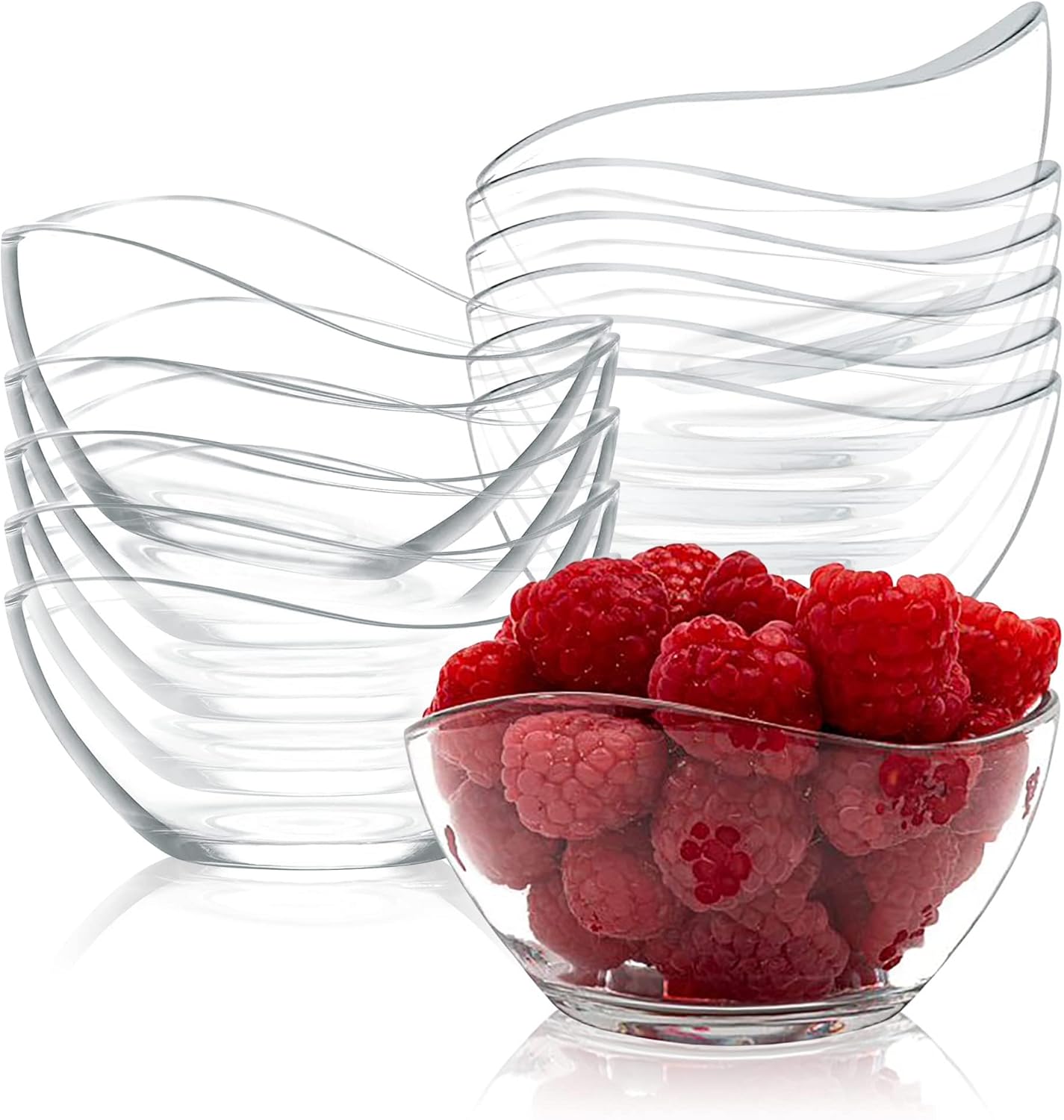 Vikko Dessert Bowls Set of 12 Small Glass Ice Cream Bowls