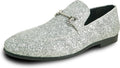 Men's Metallic Glitter Dress Loafers - Prom & Wedding Sparkle