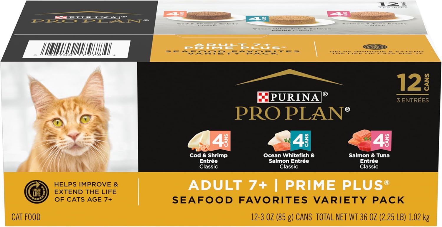 Purina Pro Plan Grain Free Senior Wet Cat Food Variety Pack