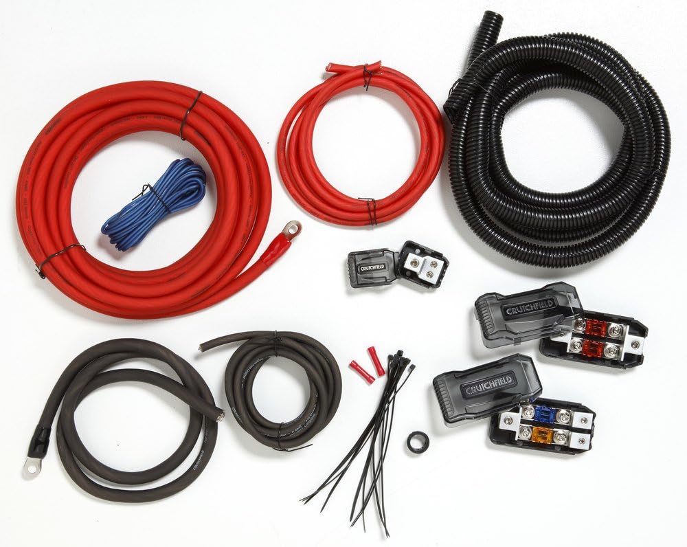 Crutchfield Amp Wiring Kit 4 Gauge Dual Amp for Superior Sound