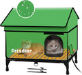 Heated Outdoor Cat House for Winter - Large Insulated Shelter