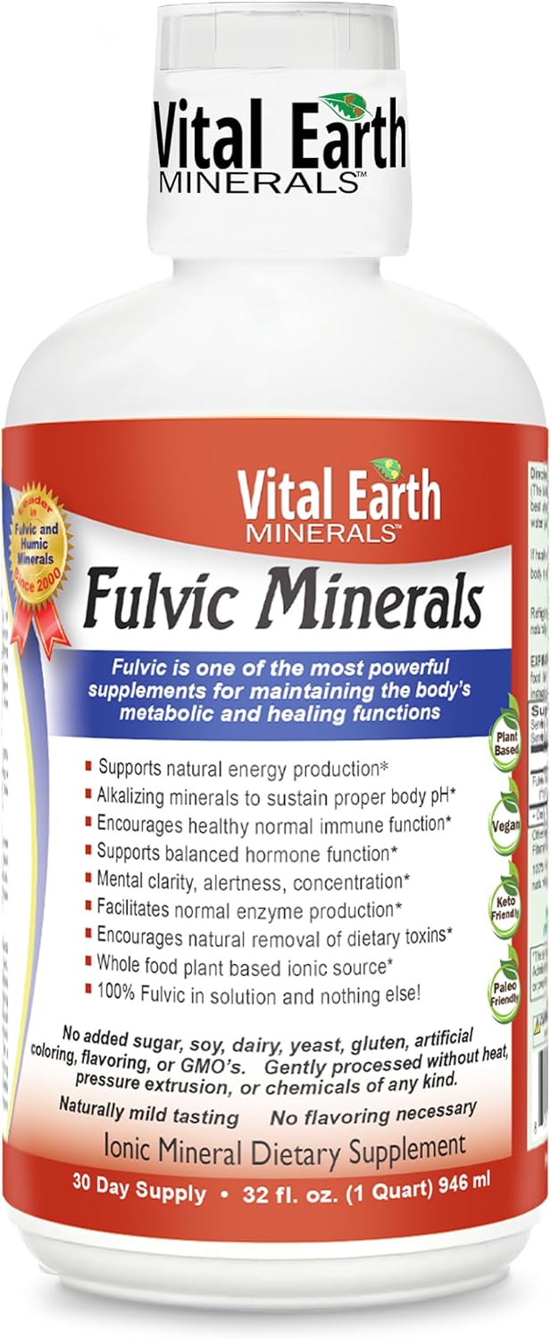 Fulvic Minerals Liquid Supplement for Energy and Vitality