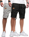 Mens Twill Drawstring Chino Shorts - Breathable Cotton Stretch