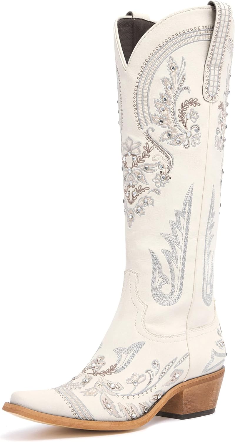Western Cowboy Boots for Women with Rhinestones and Comfort