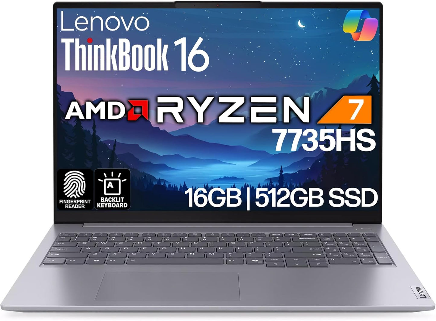 Lenovo ThinkBook 16 G7 Laptop with AMD Ryzen 7 and 16GB RAM