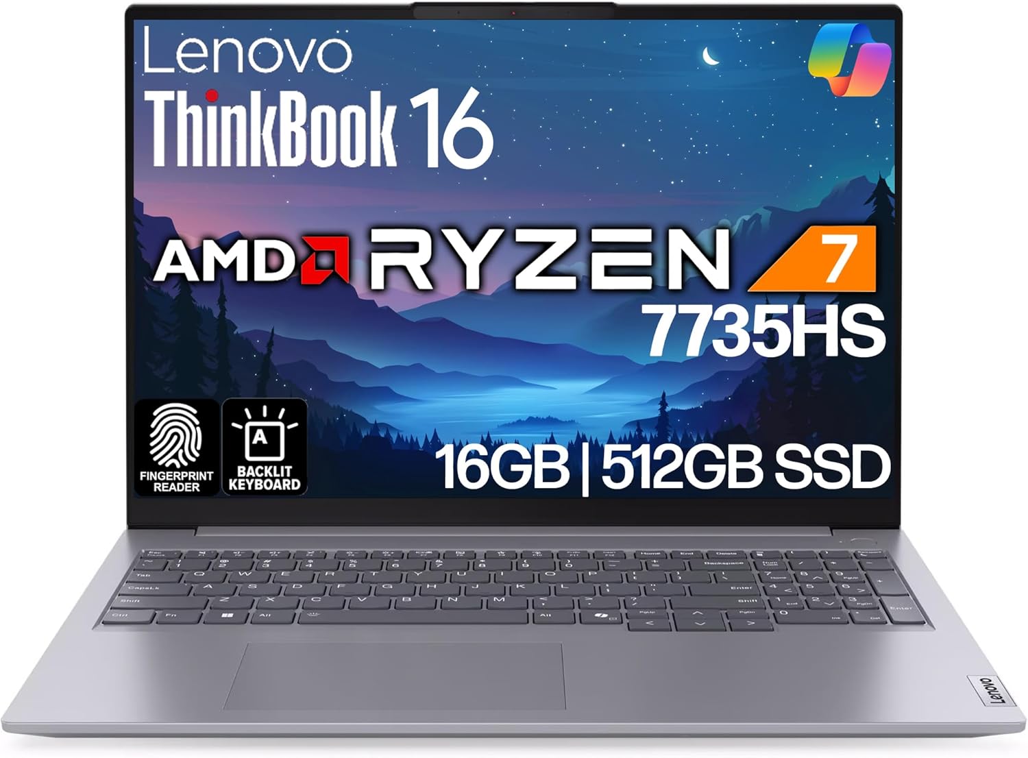 Lenovo ThinkBook 16 G7 Laptop with AMD Ryzen 7 and 16GB RAM