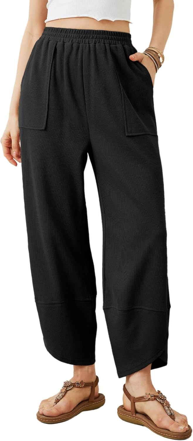 Womens Baggy Wide Leg Pants for Summer Casual Comfort