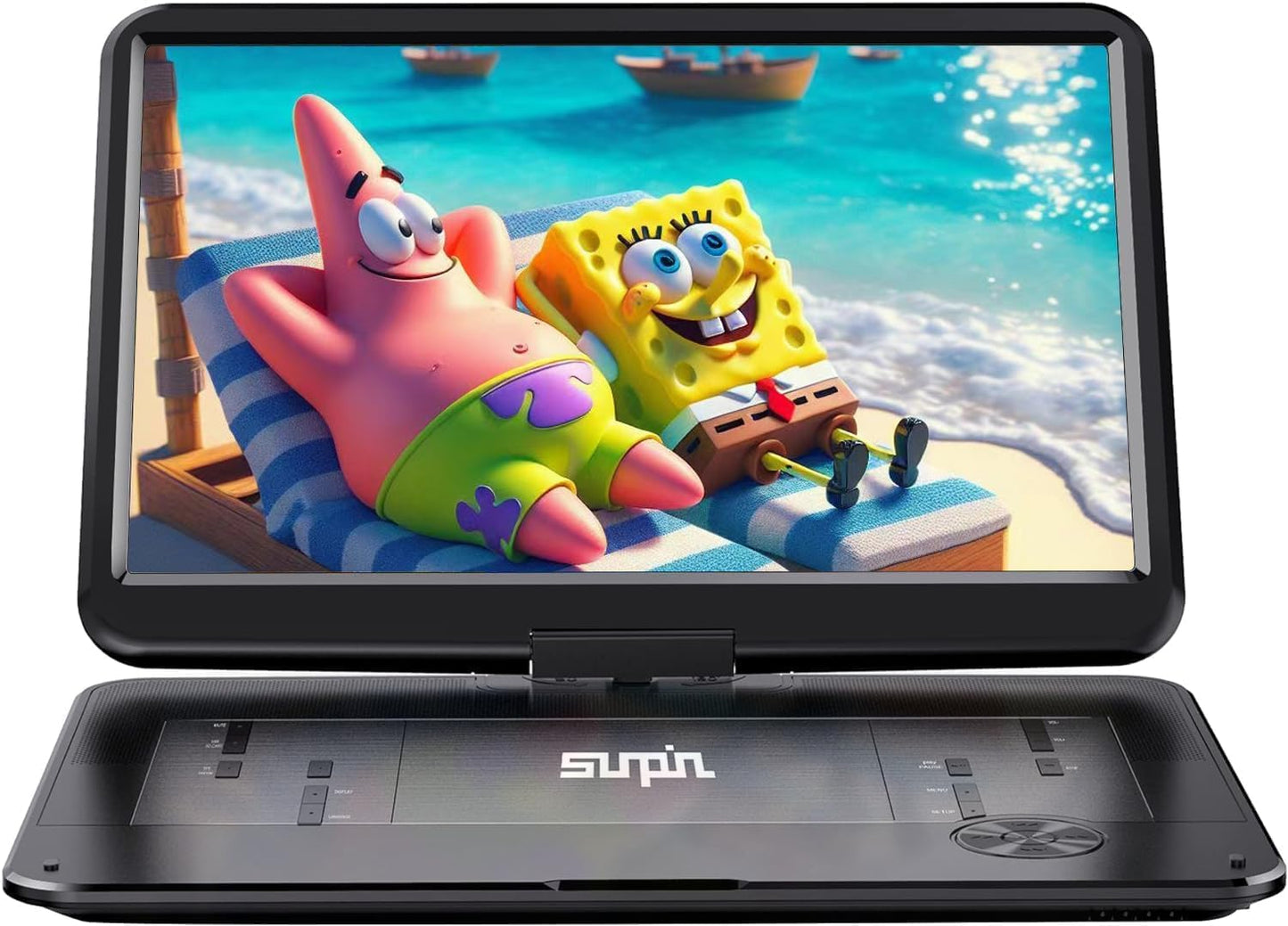 Portable DVD Player with 15.6in Swivel Screen for Ultimate Fun