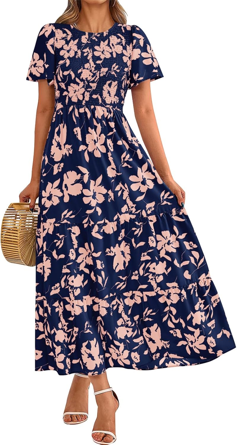 PRETTYGARDEN Women's Floral Maxi Dress for Summer 2025 Style
